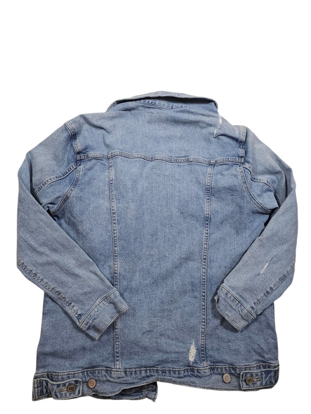 LUCKY BRAND Distressed Denim Truckers Jacket S - Picture 2 of 7